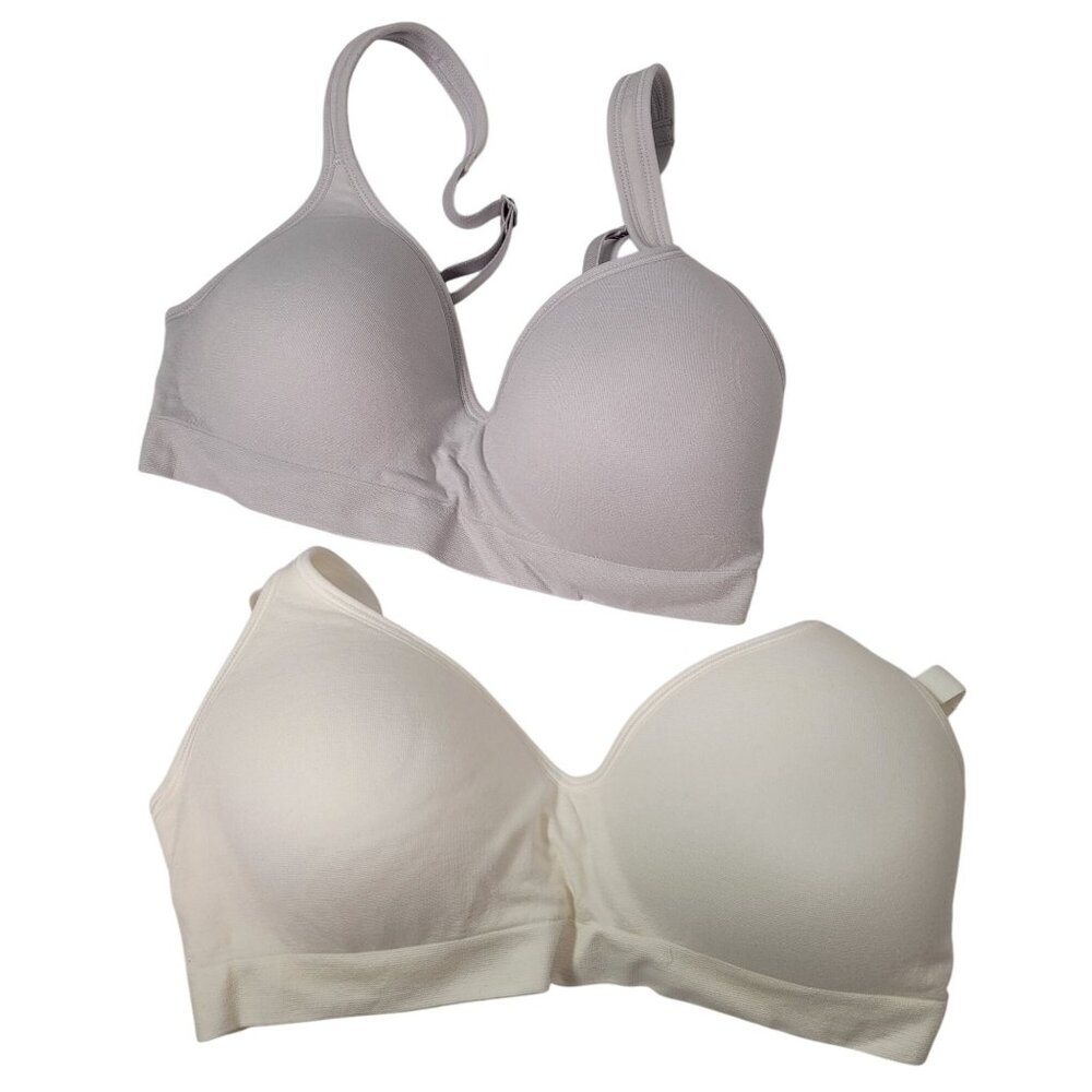 Carole Hochman Seamless Wire-Free Molded Cups Comfort Bra 2-Pack Small